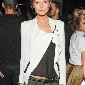 Philosophy contrast draped zipper cardigan- Size XS